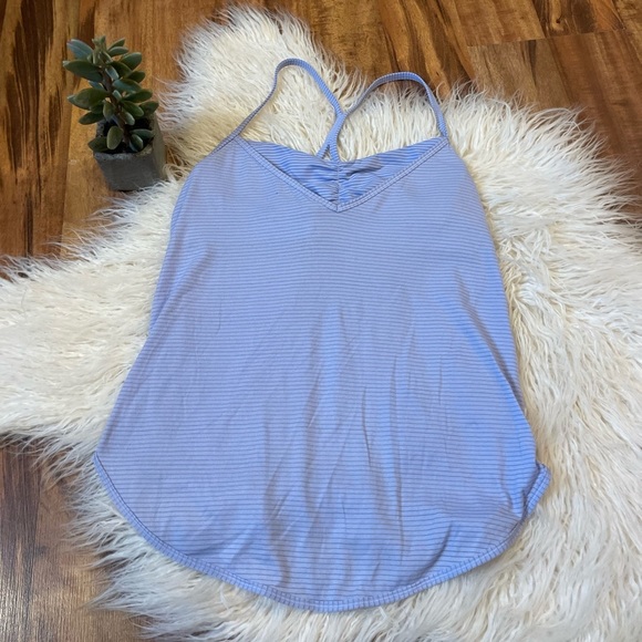 lululemon athletica Tops - Lululemon Purple Stripe Sports Bra Tank
